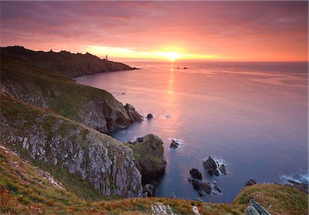 simsearch:841-07082971,k - Spectacular sunrise behind Start Point Lighthouse in South Hams, Devon, England, United Kingdom, Europe Stock Photo - Rights-Managed, Code: 841-06447479