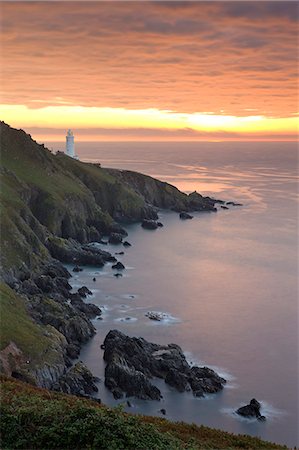 simsearch:841-07082971,k - Spectacular sunrise behind Start Point Lighthouse in South Hams, Devon, England, United Kingdom, Europe Stock Photo - Rights-Managed, Code: 841-06447480