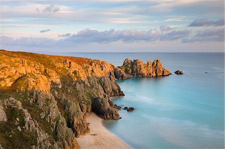 simsearch:841-07081935,k - Pednvounder Beach from Treen Cliff, looking towards Logan Rock, Porthcurno, Cornwall, England, United Kingdom, Europe Stock Photo - Rights-Managed, Code: 841-06447501