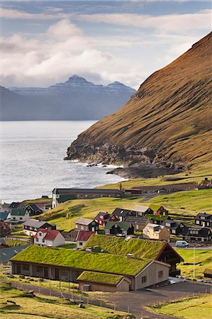 faroe islands - Picturesque village of Gjogv on Eysturoy in the Faroe Islands, Denmark, Europe Stock Photo - Rights-Managed, Code: 841-06447577