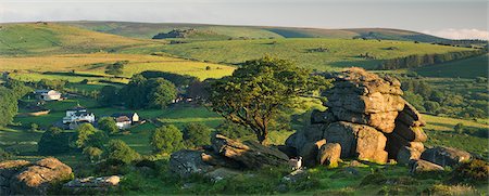 simsearch:841-05962529,k - Dartmoor moorland and countryside in summer time, Saddle Tor, Dartmoor, Devon, England, United Kingdom, Europe Foto de stock - Con derechos protegidos, Código: 841-06447591