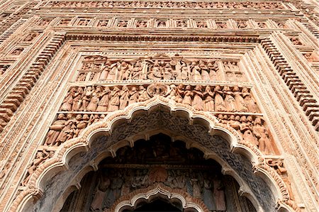 simsearch:841-07083026,k - Façade de style rekha sculptés du temple en terre cuite Prataspeswar du XIXe siècle, construit en 1849 dans le temple, Kalna, West Bengal, Inde, Asie Photographie de stock - Rights-Managed, Code: 841-06447708