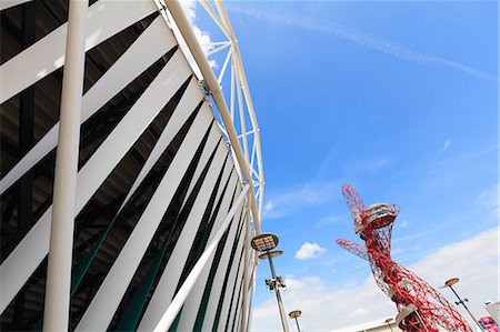 stratford - Olympic Stadium and ArcelorMittal Orbit Tower in the Olympic Park, Stratford City, London, England, United Kingdom, Europe Stock Photo - Rights-Managed, Code: 841-06448005