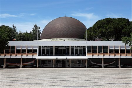 planetarium - The facade and dome of the Gulbenkian Planetarium (Planetario Gulbenkian) in Belem, Lisbon, Portugal, Europe Stock Photo - Rights-Managed, Code: 841-06448408