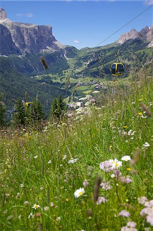 simsearch:841-06446529,k - View from Col Alto and cable car, Corvara, Badia Valley, Bolzano Province, Trentino-Alto Adige/South Tyrol, Italian Dolomites, Italy, Europe Stock Photo - Rights-Managed, Code: 841-06448775