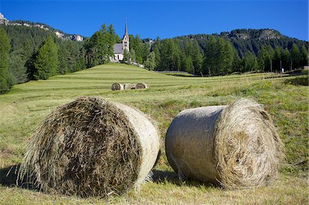 simsearch:841-06448891,k - Church and hay bales, Vigo di Fassa, Fassa Valley, Trento Province, Trentino-Alto Adige/South Tyrol, Italian Dolomites, Italy, Europe Stock Photo - Rights-Managed, Code: 841-06448911