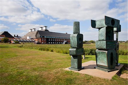 sculpture - The Family of Man 1970, Barabara Hepworth Sculpture at Snape Maltings, Suffolk, England, United Kingdom, Europe Stock Photo - Rights-Managed, Code: 841-06449248