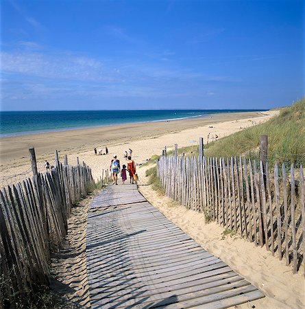 Beach on the west coast, Ile de Re, Poitou-Charentes, France, Europe Stock Photo - Rights-Managed, Code: 841-06449550
