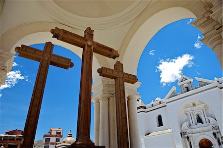 simsearch:841-06449694,k - Basilica of Our Lady of Copacabana on the shores of Lake Titicaca, Bolivia, South America Stock Photo - Rights-Managed, Code: 841-06449694
