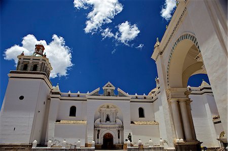 simsearch:841-06449694,k - Basilica of Our Lady of Copacabana on the shores of Lake Titicaca, Bolivia, South America Stock Photo - Rights-Managed, Code: 841-06449698