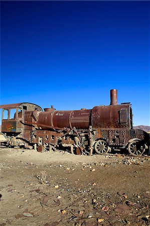 simsearch:841-06449769,k - Rusting old steam locomotive at the Train cemetery (train graveyard), Uyuni, Southwest, Bolivia, South America Foto de stock - Con derechos protegidos, Código: 841-06449768