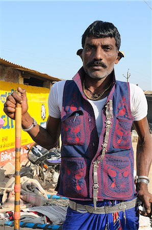 Maldhari Gujjar with his traditional attire, Gujarat, India, Asia Stock Photo - Rights-Managed, Code: 841-06499797