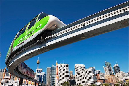 rail travel - Monorail in Darling Harbour, Sydney, New South Wales, Australia, Pacific Stock Photo - Rights-Managed, Code: 841-06500123