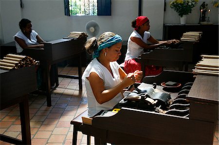 salvador - Women making cigars at the Dannemann factory in Sao Felix, Bahia, Brazil, South America Stock Photo - Rights-Managed, Code: 841-06500475