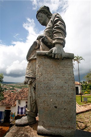 simsearch:841-06501542,k - The statue of the prophet Jeremiah by Aleijadinho at the Basilica do Bom Jesus de Matosinhos, UNESCO World Heritage Site, Congonhas, Minas Gerais, Brazil, South America Stock Photo - Rights-Managed, Code: 841-06500484