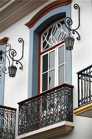 House facade of colonial building in Ouro Preto, UNESCO World Heritage Site, Minas Gerais, Brazil, South America Stock Photo - Rights-Managed, Code: 841-06500515