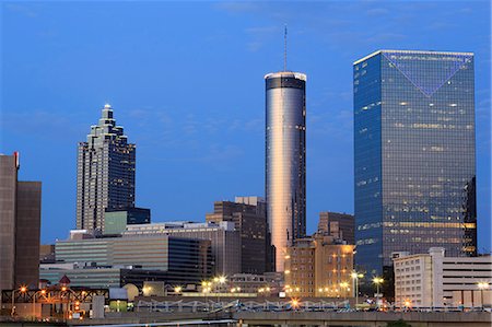 City skyline at dusk, Atlanta, Georgia, United States of America, North America Stock Photo - Rights-Managed, Code: 841-06500839