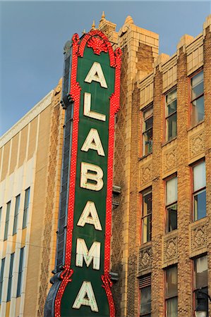 Alabama Theatre on 3rd Street, Birmingham, Alabama, United States of America, North America Stock Photo - Rights-Managed, Code: 841-06500874