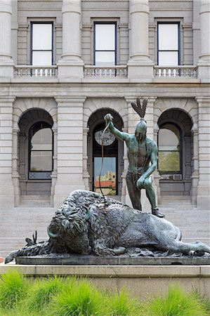 statue of horse - Closing Era statue, State Capitol Building, Denver, Colorado, United States of America, North America Stock Photo - Rights-Managed, Code: 841-06500916