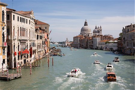 Grand Canal and Santa Maria in distance, Venice, UNESCO World Heritage Site, Veneto, Italy, Europe Stock Photo - Rights-Managed, Code: 841-06500957