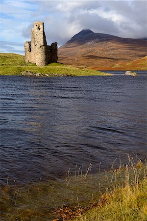 simsearch:841-06342155,k - Ardvreck Castle and Loch Assynt, Sutherland, North West Highlands, Scotland, United Kingdom, Europe Stock Photo - Rights-Managed, Code: 841-06501118