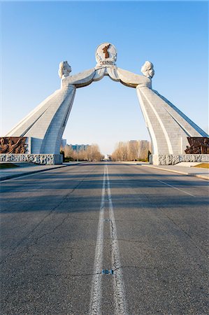 Monument to the Three Charters of National Reunification, Pyongyang, Democratic People's Republic of Korea (DPRK), North Korea, Asia Stock Photo - Rights-Managed, Code: 841-06501187
