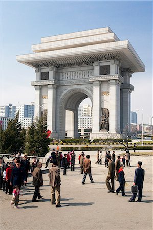 Arch of Triumph, 3m higher than the Arc de Triomphe in Paris, Pyongyang, Democratic People's Republic of Korea (DPRK), North Korea, Asia Stock Photo - Rights-Managed, Code: 841-06501231