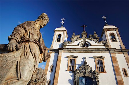 simsearch:841-06501542,k - Sanctuary of Bom Jesus de Matosinhos and The Prophets sculptures by Aleijadinho, UNESCO World Heritage Site, Congonhas, Minas Gerais, Brazil, South America Stock Photo - Rights-Managed, Code: 841-06501359