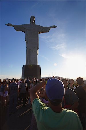 simsearch:841-06501542,k - Tourists looking at Christ the Redeemer statue (Cristo Redentor), Corvocado, Rio de Janeiro, Brazil, South America Stock Photo - Rights-Managed, Code: 841-06501413