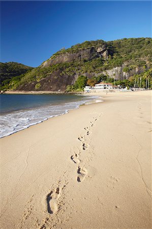 footprints sand - Praia Vermelha, Urca, Rio de Janeiro, Brazil, South America Stock Photo - Rights-Managed, Code: 841-06501518