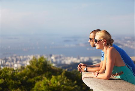 Couple enjoying view of Rio from Corcovado, Rio de Janeiro, Brazil, South America Stock Photo - Rights-Managed, Code: 841-06501603