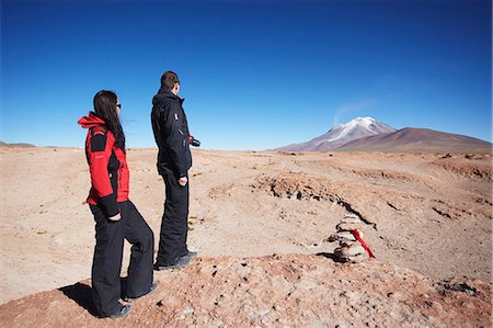 Couple looking at volcano on Altiplano, Potosi Department, Bolivia, South America Stock Photo - Rights-Managed, Code: 841-06501702