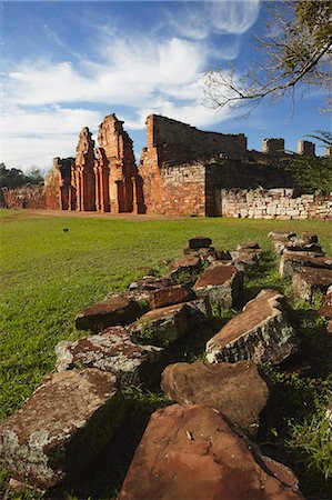 Ruins of mission at San Ignacio Mini, UNESCO World Heritage Site, Misiones, Argentina, South America Stock Photo - Rights-Managed, Code: 841-06501844