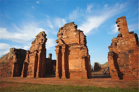 simsearch:841-07206105,k - Ruins of mission at San Ignacio Mini, UNESCO World Heritage Site, Misiones, Argentina, South America Stock Photo - Rights-Managed, Code: 841-06501843
