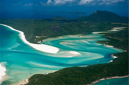 queensland - Aerial of Whitehaven in the Whit Sunday Islands, Queensland, Australia, Pacific Foto de stock - Con derechos protegidos, Código: 841-06502293
