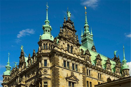 deutschland - Ornate neo-renaissance architecture of the Hamburg Rathaus (City Hall), opened 1886, Hamburg, Germany, Europe Stock Photo - Rights-Managed, Code: 841-06502613