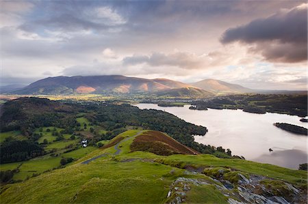 simsearch:841-07590500,k - The rising sun lights up the fells of Skiddaw and Blencartha, Lake District National Park, Cumbria, England, United Kingdom, Europe Stock Photo - Rights-Managed, Code: 841-06503301