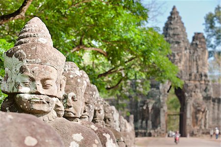 simsearch:841-07523329,k - South Gate to Angkor Thom, Angkor, UNESCO World Heritage Site, Siem Reap, Cambodia, Indochina, Southeast Asia, Asia Foto de stock - Con derechos protegidos, Código: 841-06503378