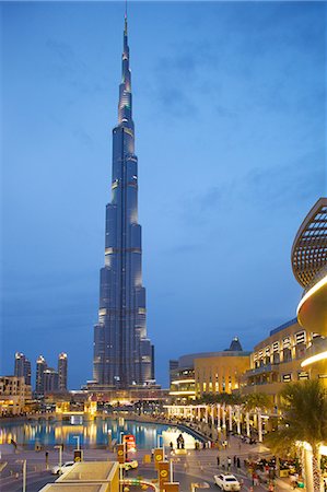 The Burj Khalifa, World's tallest building, Dubai, United Arab Emirates, Middle East Stock Photo - Rights-Managed, Code: 841-06616879