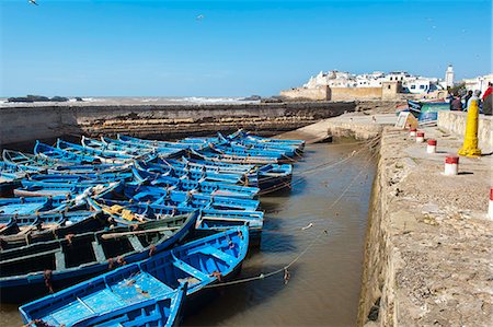 simsearch:841-06806785,k - Blue fishing boats in Essaouira Port, formerly Mogador, Morocco, North Africa, Africa Stock Photo - Rights-Managed, Code: 841-06804536