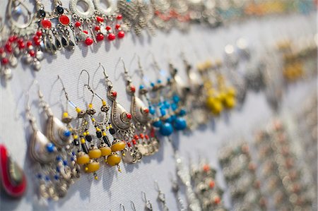 simsearch:841-06806785,k - Earrings for sale in Place Djemaa El Fna Square, Marrakech, Morocco, North Africa, Africa Stock Photo - Rights-Managed, Code: 841-06804592