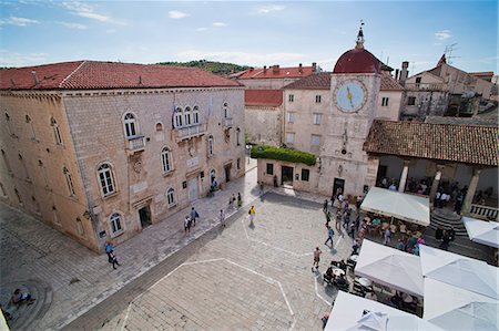 simsearch:841-07204677,k - Loggia and St. Lawrence Square viewed from the Cathedral of St. Lawrence, Trogir, UNESCO World Heritage Site, Dalmatian Coast, Croatia, Europe Stock Photo - Rights-Managed, Code: 841-06804812