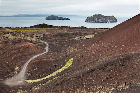 Overlooking recent lava flow on Heimaey Island, Iceland, Polar Regions Stock Photo - Rights-Managed, Code: 841-06804936