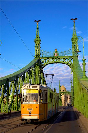 Liberty Bridge and tram, Budapest, Hungary, Europe Stock Photo - Rights-Managed, Code: 841-06805230