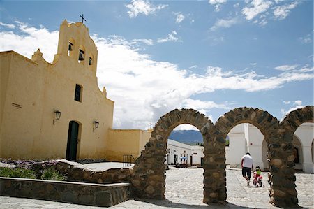 south american culture - San Jose de Cachi church located at the main square in Cachi, Salta Province, Argentina, South America Stock Photo - Rights-Managed, Code: 841-06806195