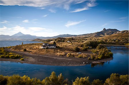 View over Lanin volcano and Lago Huechulafquen, Lanin National Park, Patagonia, Argentina, South America Stock Photo - Rights-Managed, Code: 841-06806261