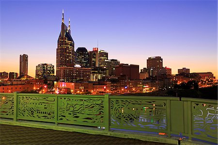 Cumberland River and Nashville skyline, Tennessee, United States of America, North America Stock Photo - Rights-Managed, Code: 841-06806526