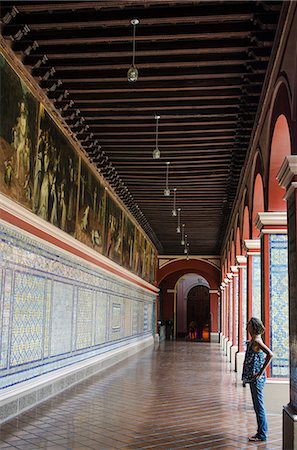 Mosaic walls in the Convent of Santo Domingo, Lima, Peru, South America Stock Photo - Rights-Managed, Code: 841-06806693