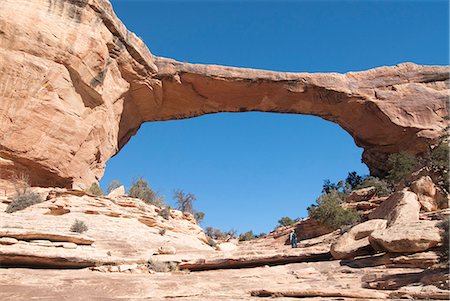 rock arch - Natural Bridges National Monument, Utah, United States of America, North America Stock Photo - Rights-Managed, Code: 841-06806838