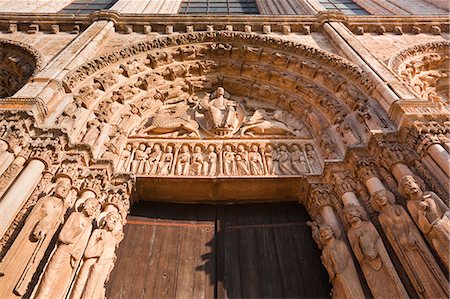 simsearch:841-07084298,k - The tympanum on the west front of Chartres Cathedral, UNESCO World Heritage Site, Chartres, Eure-et-Loir, Centre, France, Europe Stock Photo - Rights-Managed, Code: 841-06807863